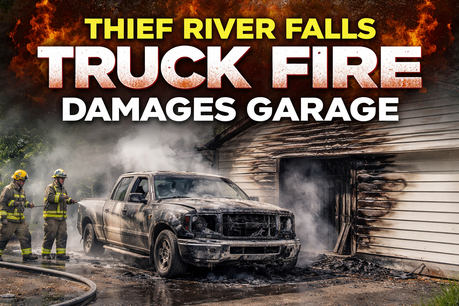Thief River Falls Truck Fire Damages Garage Siding