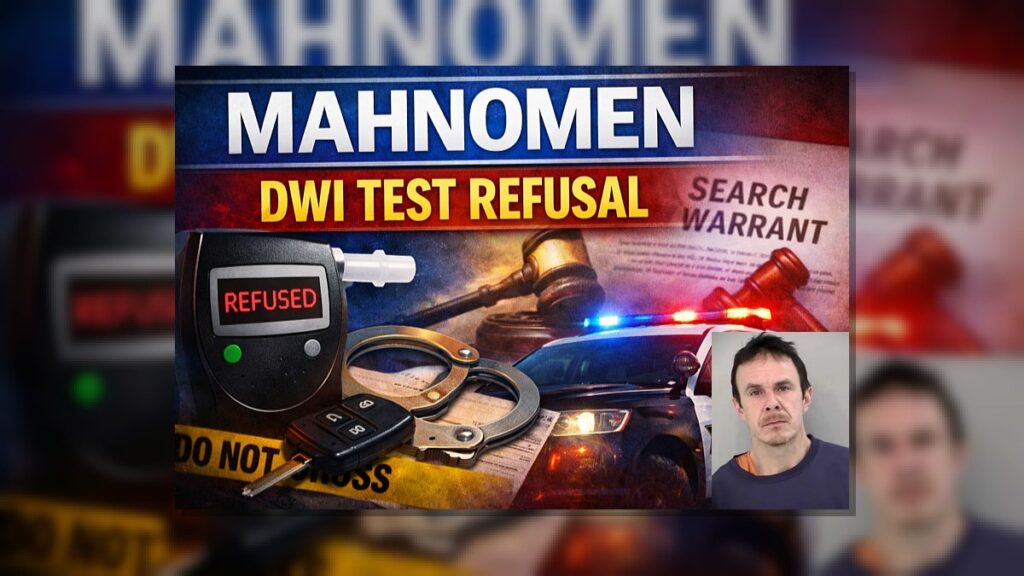 Mahnomen: Man Charged After DWI Test Refusal