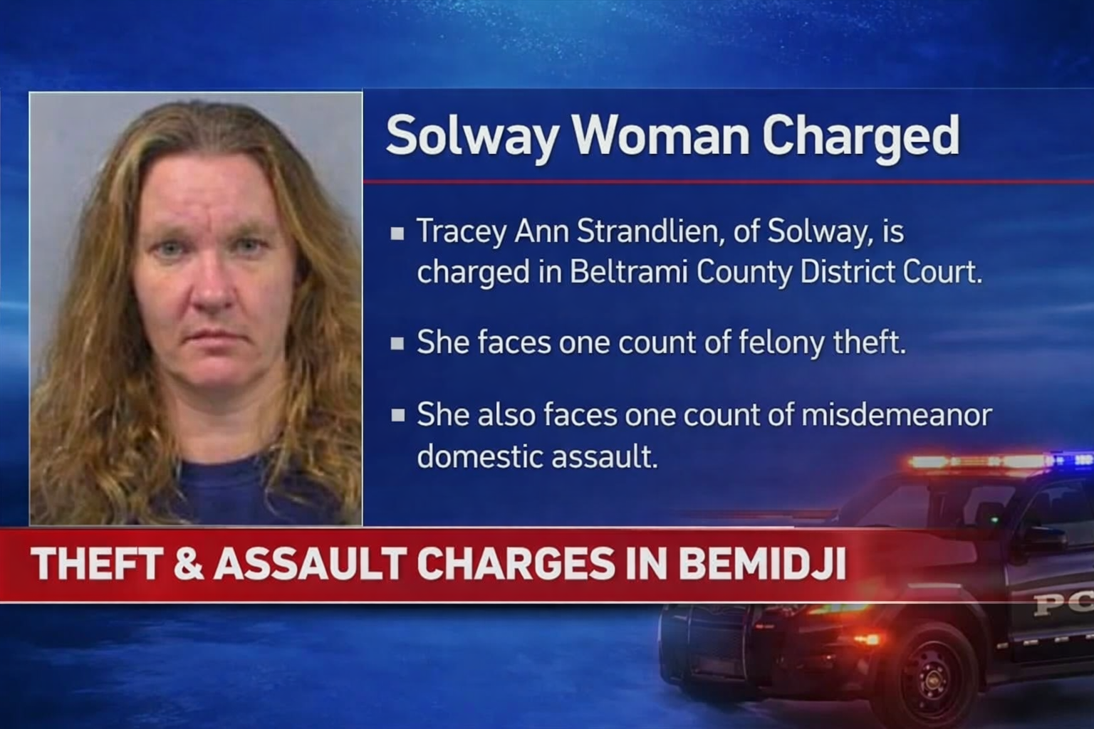 Solway: Assault, Car Theft Charges in Bemidji