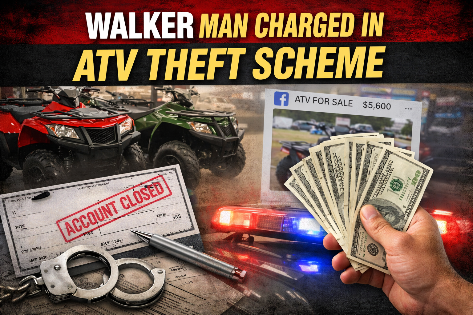 Walker: Man Accused of ATV Theft by Bad Checks
