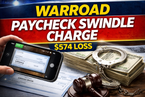 Warroad Paycheck Swindle Charge: $574 Loss