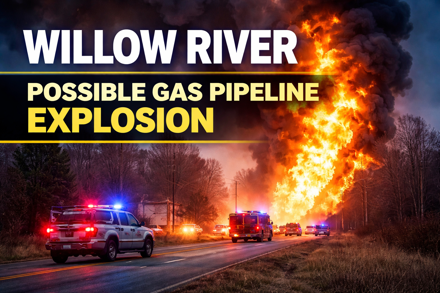 Willow River: Possible Gas Pipeline Explosion