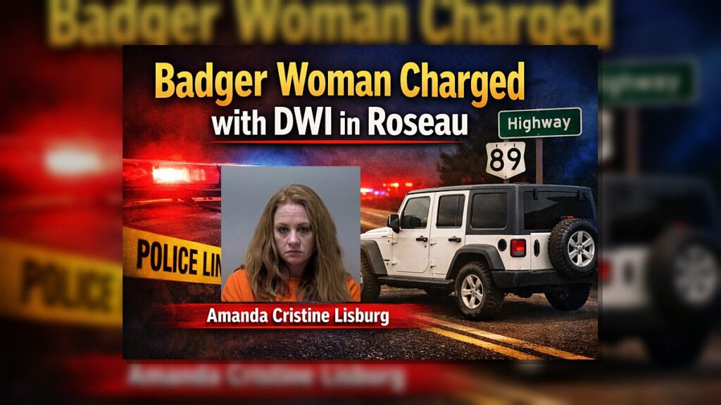Roseau Stop Leads to DWI Charge for Badger Woman