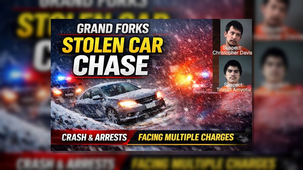 Grand Forks: Stolen Car Chase Ends in Ditch