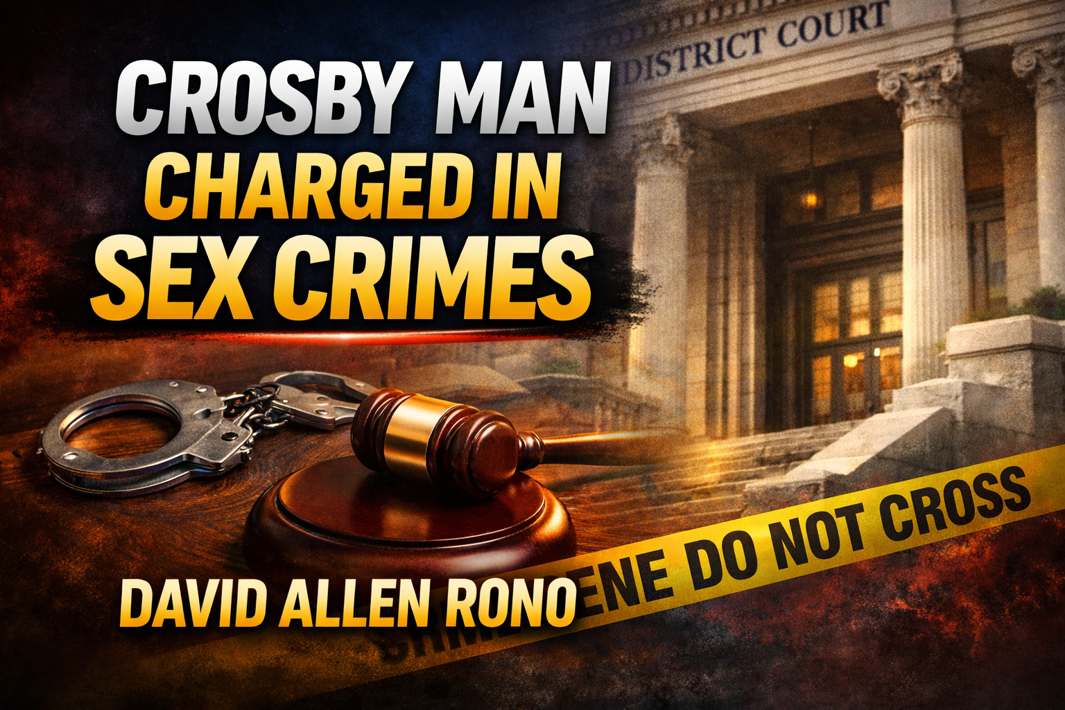 Crosby Man Charged in Crow Wing Sex Case