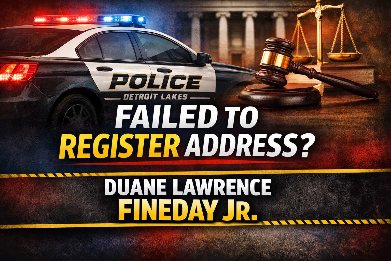 Detroit Lakes: Felony Charge for Not Registering