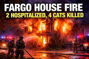 Fargo House Fire Sends 2 to Hospital, Kills 4 Cats