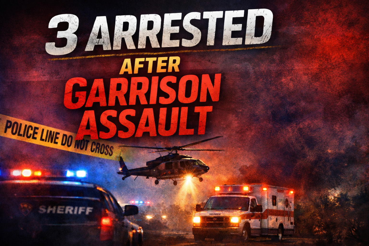 Garrison: 3 Arrested After Serious Assault