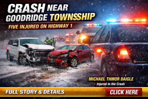 Goodridge Township Crash Injures Five on Hwy 1