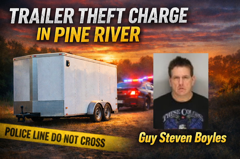 Pine River: Backus Man Charged in Trailer Theft