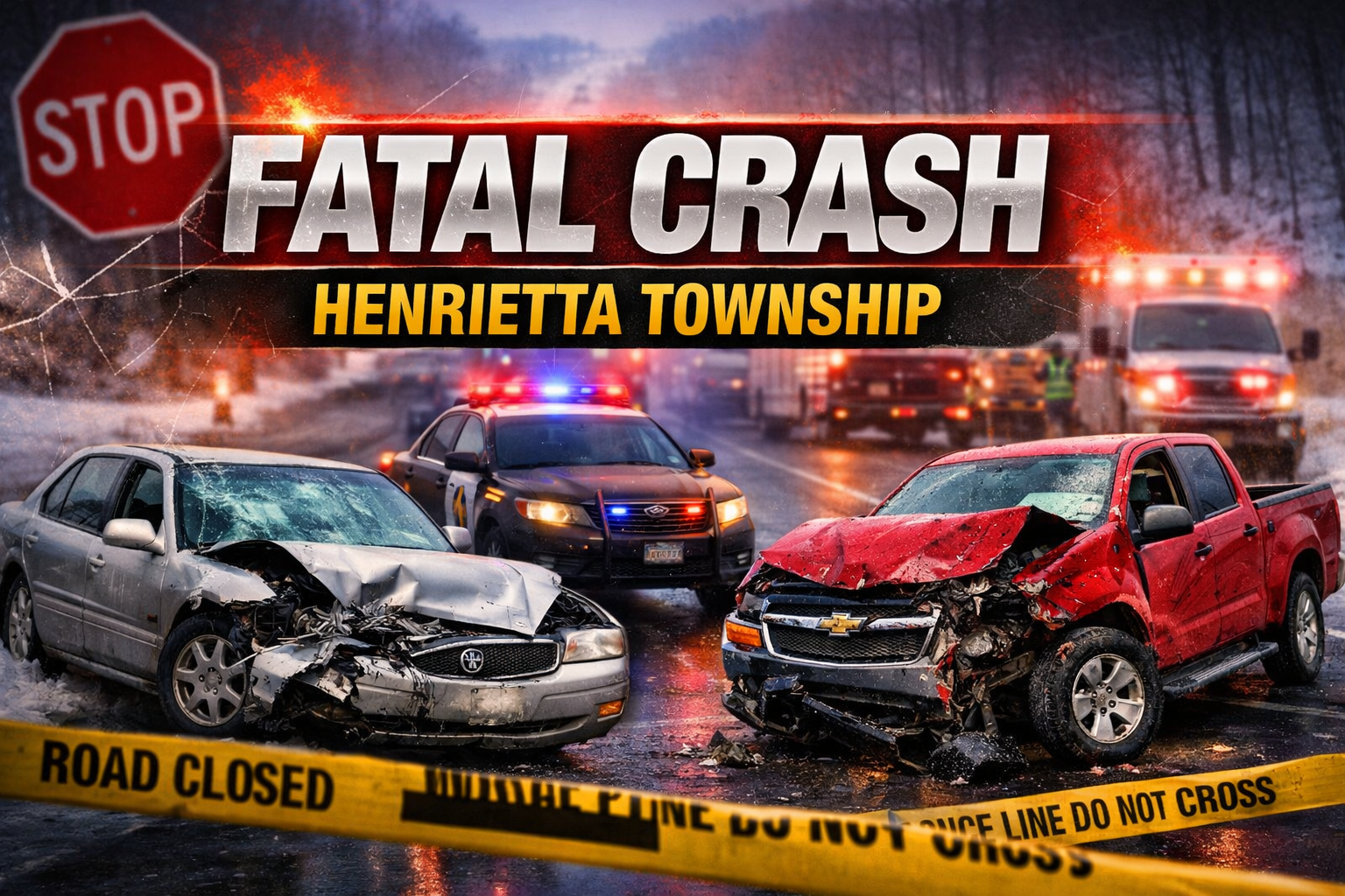 Henrietta Township: Fatal Head-On Crash on Hwy 34