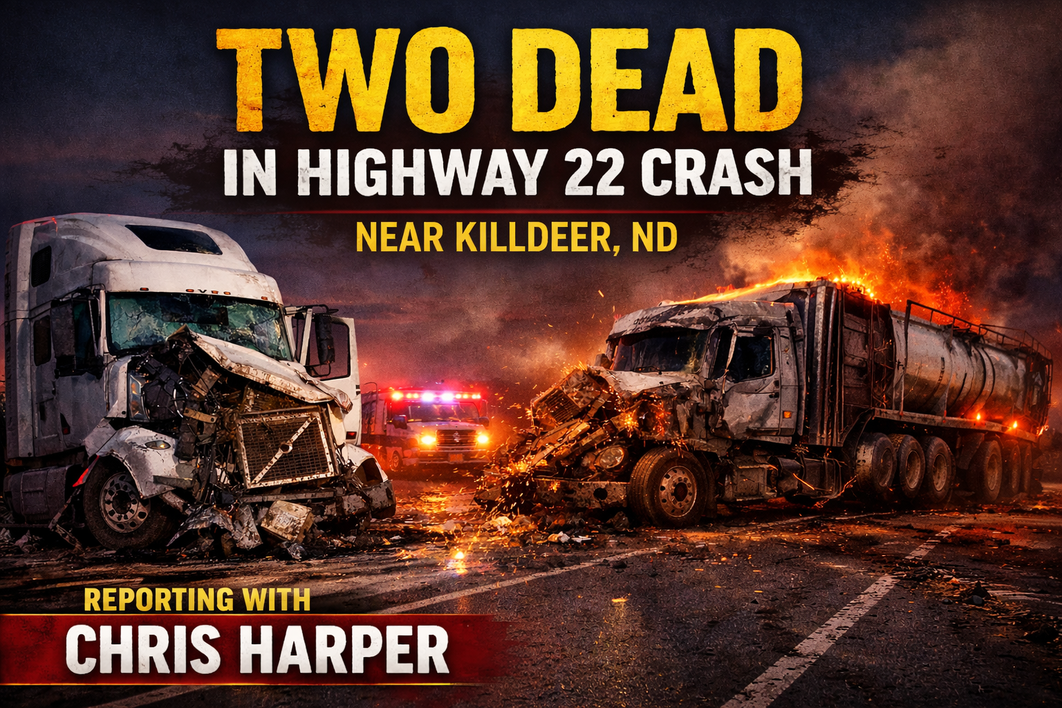 Killdeer: Two Killed in Pre-Dawn Hwy 22 Crash