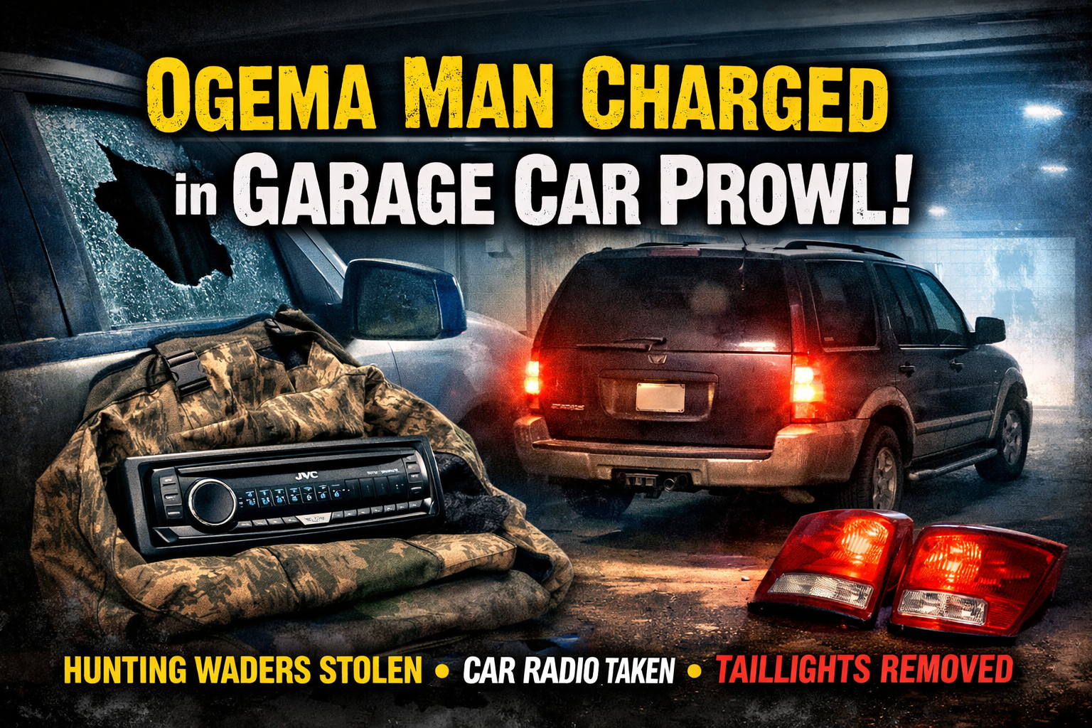 Mahnomen: Ogema Man Charged in Garage Car Prowl