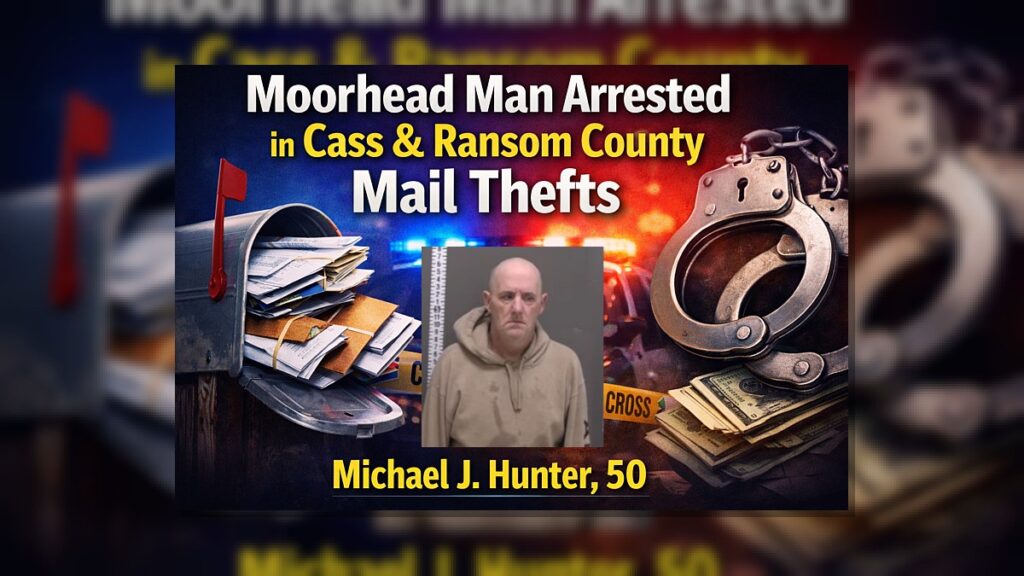 Moorhead Man Arrested in Cass, Ransom Mail Thefts