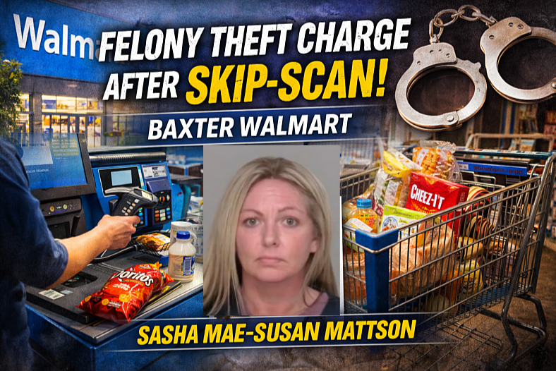 Baxter: Felony Theft Charge After Walmart Skip-Scan