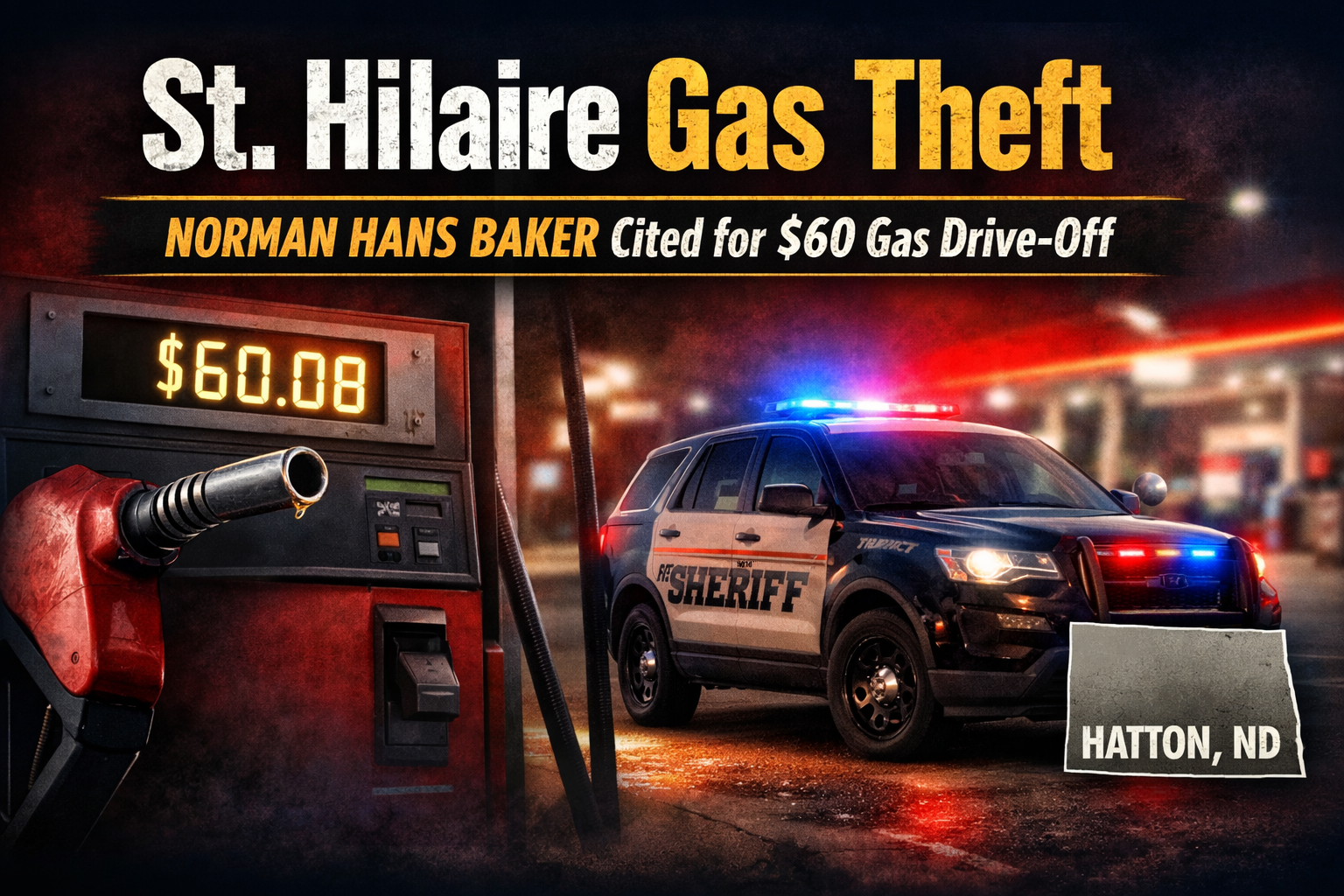 St. Hilaire Gas Theft: ND Man Cited Over $60