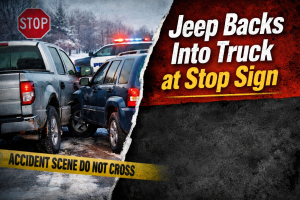 Thief River Falls: Jeep Backs Into Pickup at Stop Sign