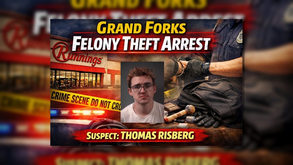 Grand Forks: Masked Runnings Theft Turns Felony
