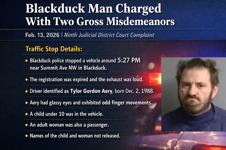 Blackduck: Drug DWI, Obstruction Charges Filed