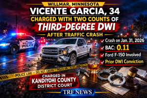 Willmar: Vicente Garcia Charged With DWI After Crash