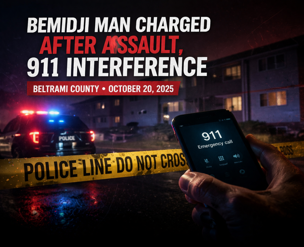 Bemidji Man Charged After Assault, 911 Interference – TRF News