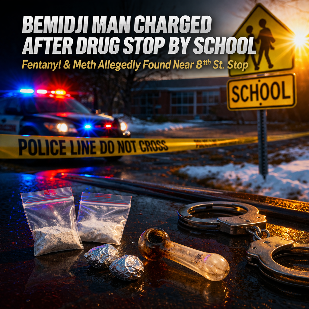 Bemidji Man Charged After Drug Stop by School