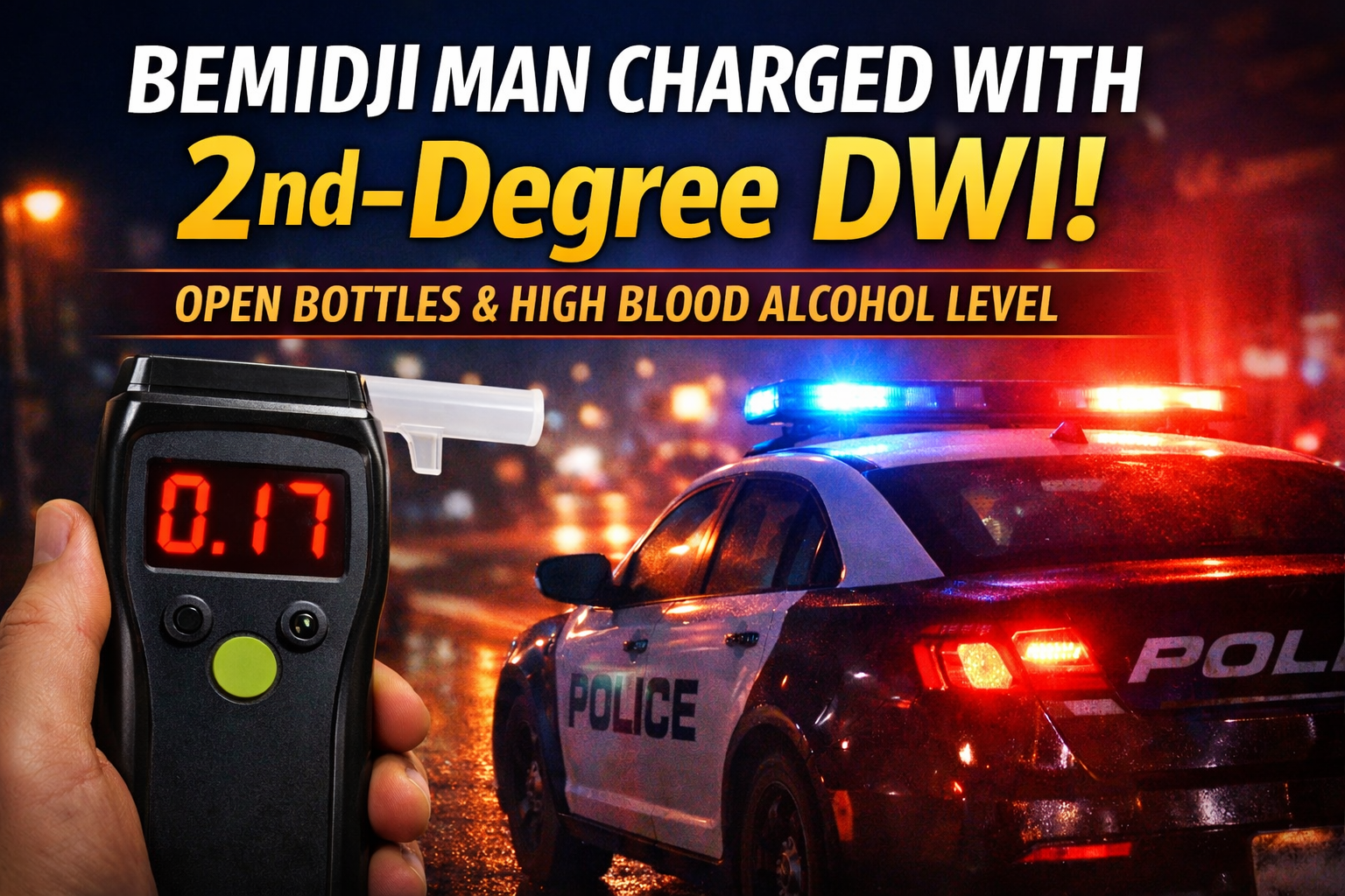 Bemidji Man Charged in 2nd-Degree DWI Case