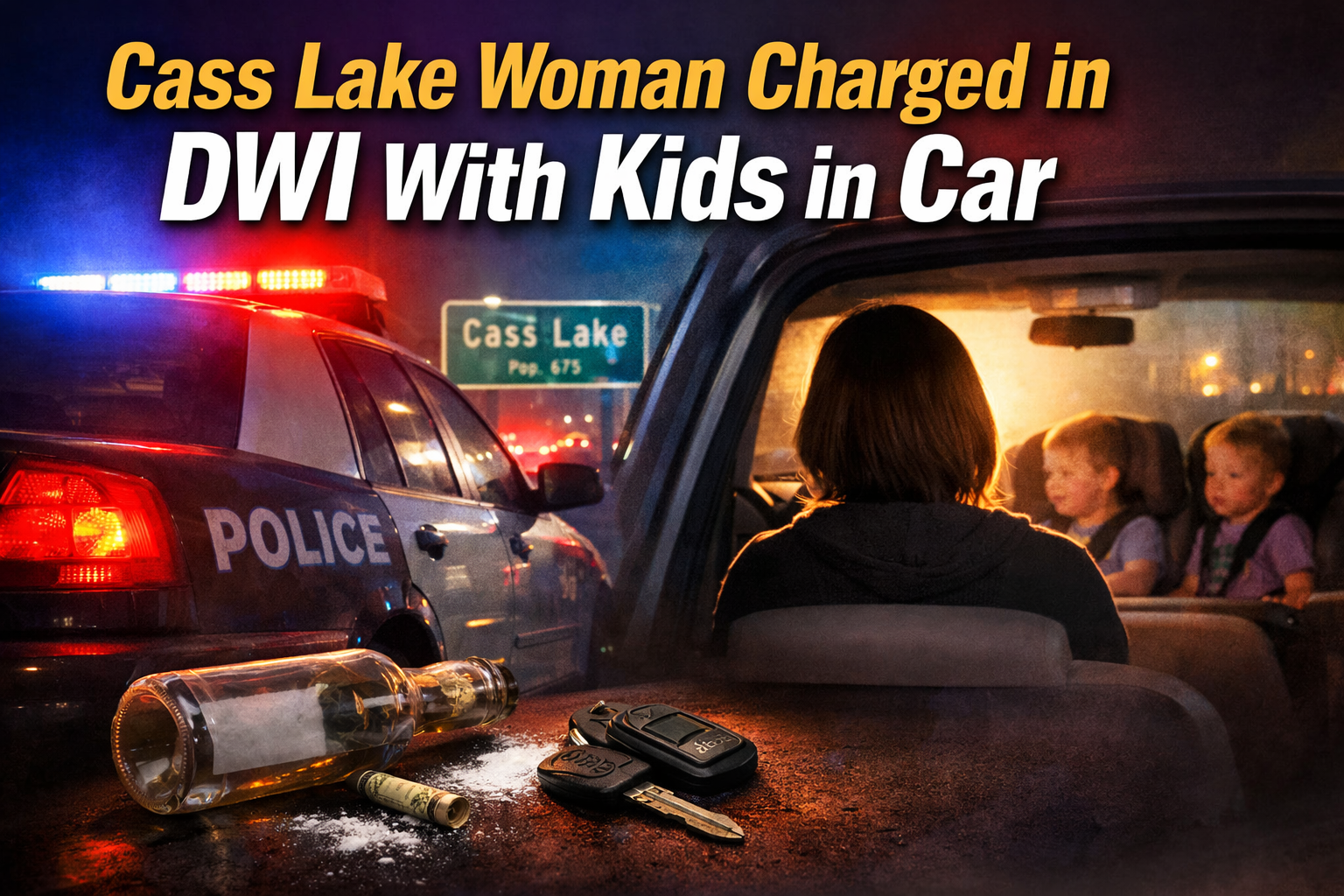 Cass Lake Woman Charged in DWI With Kids in Car