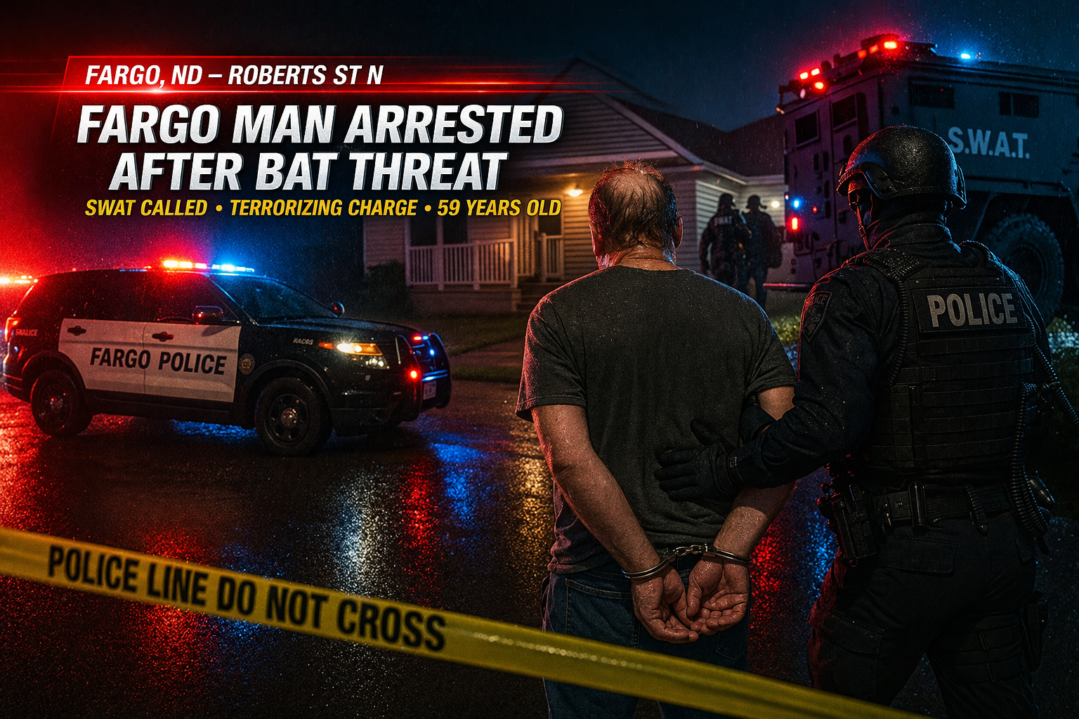 Fargo Man Arrested After Bat Threat Standoff