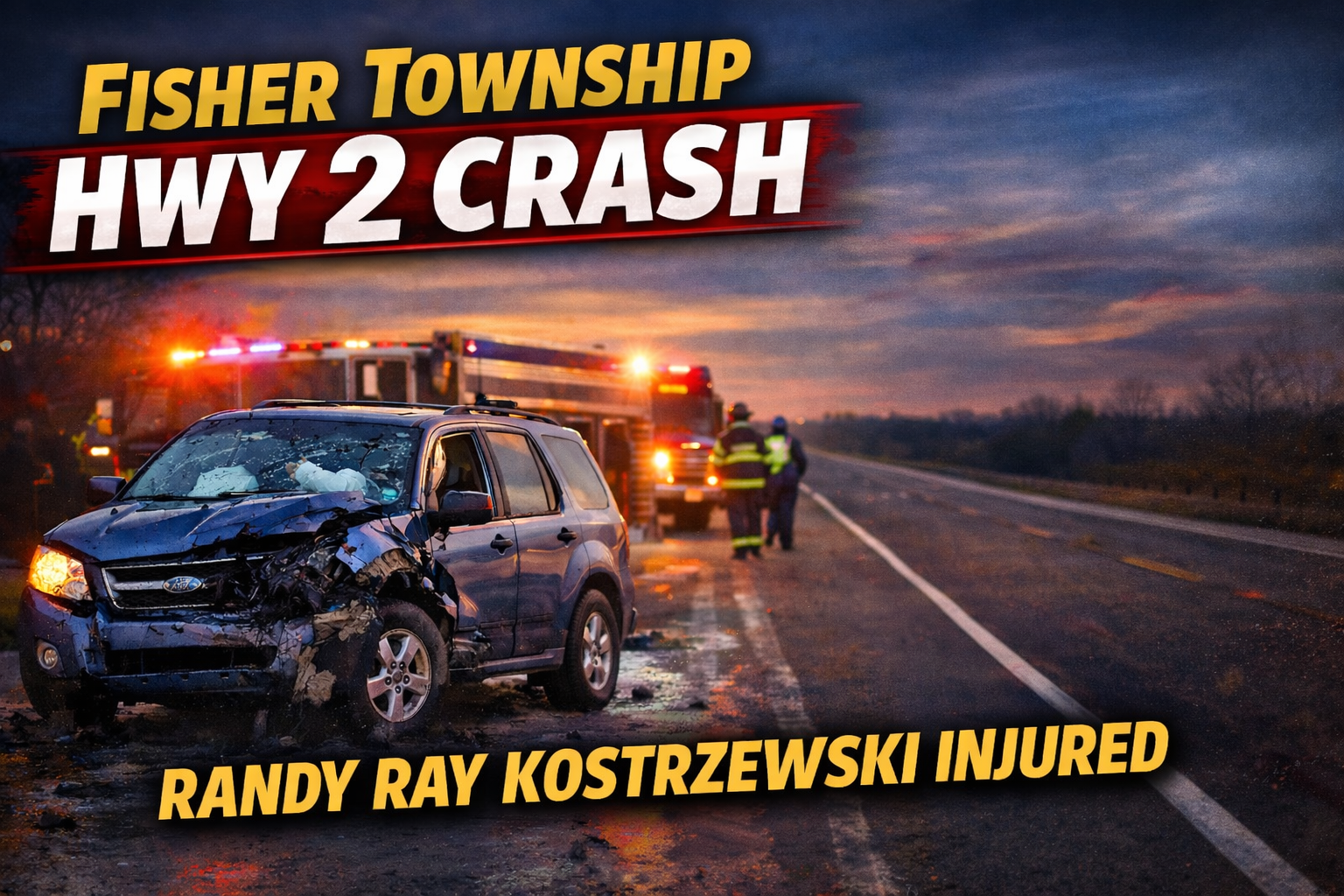 Fisher Township Hwy. 2 Crash Sends 2 to Hospital