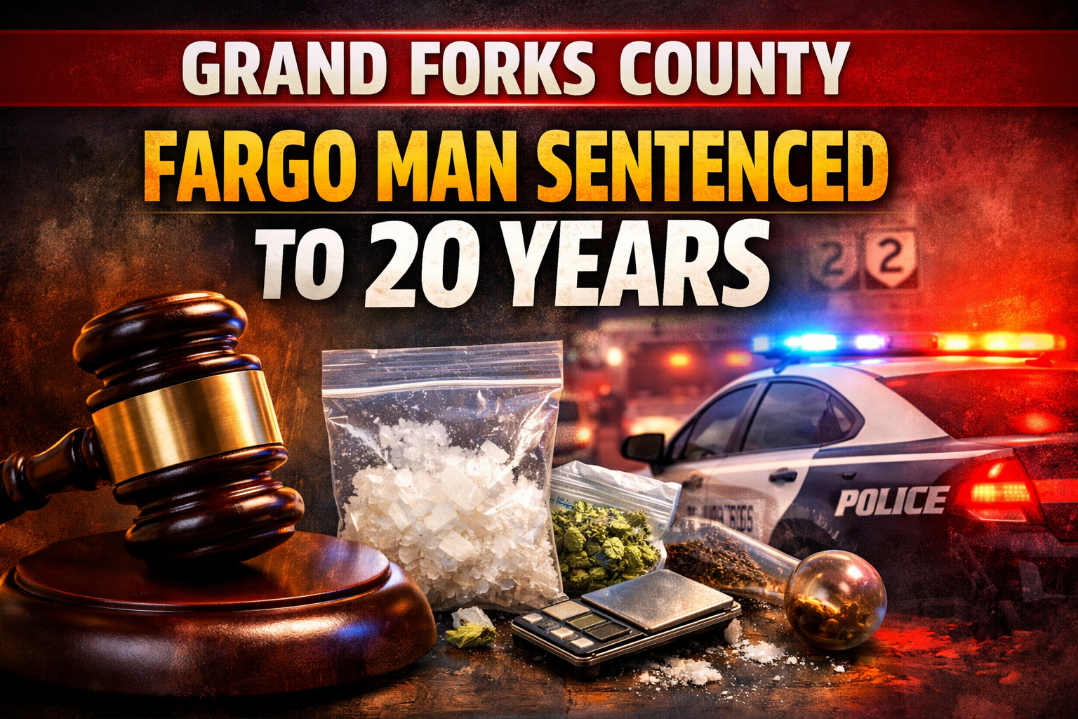 Grand Forks County: Fargo Man Gets 20-Year Drug Term