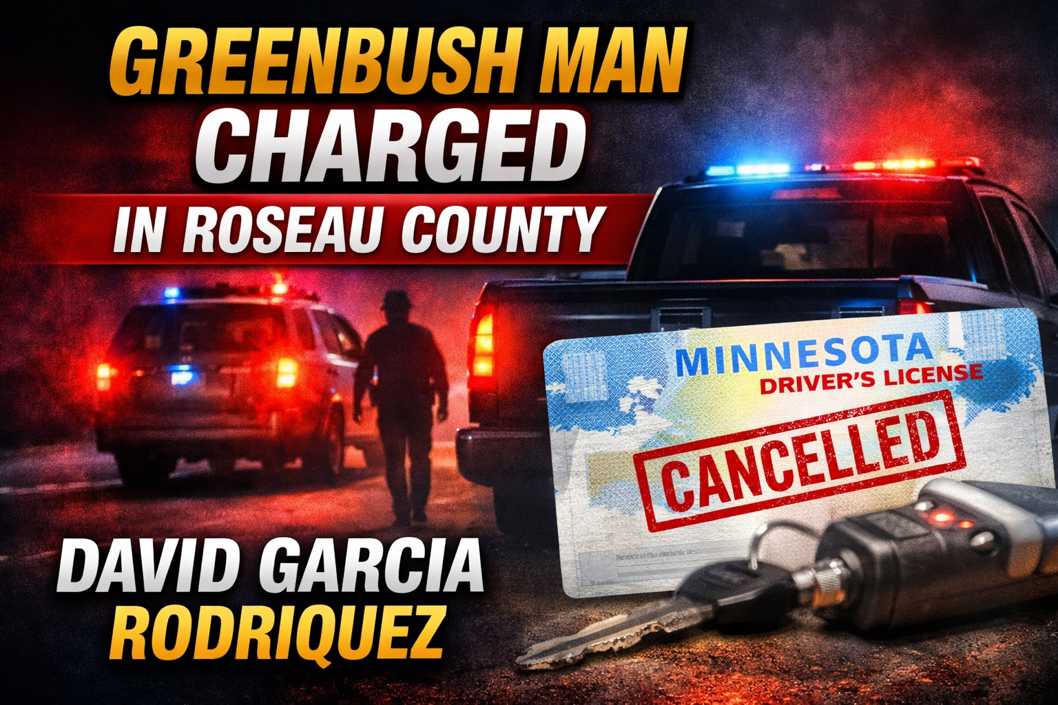 Greenbush Man Charged in Roseau County Stop
