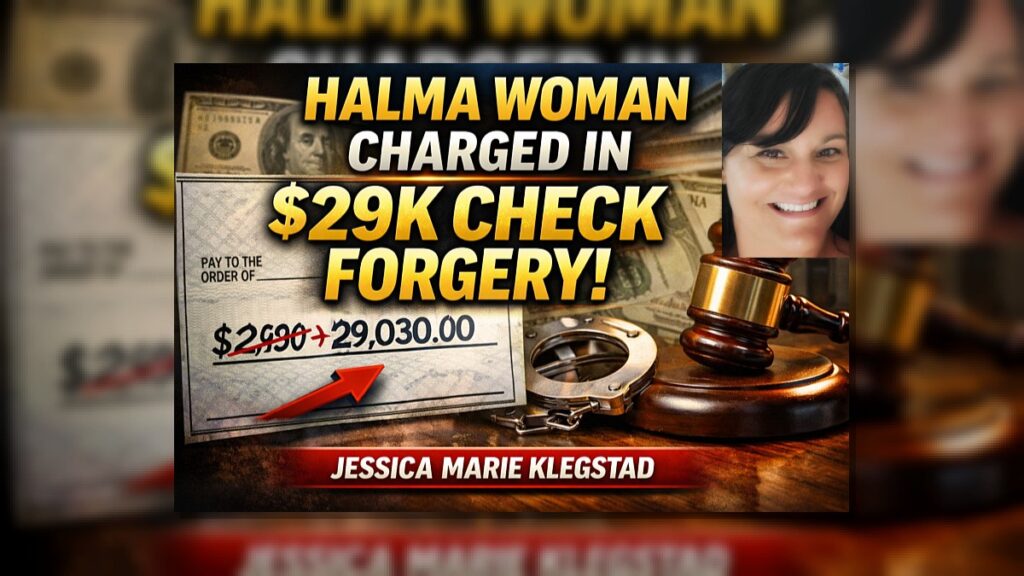 Halma Woman Charged In $29K Check Forgery