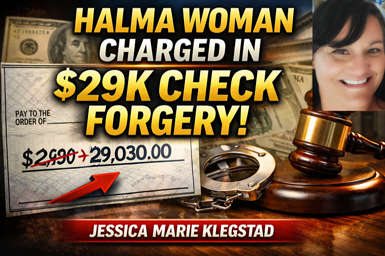 Halma Woman Charged In $29K Check Forgery