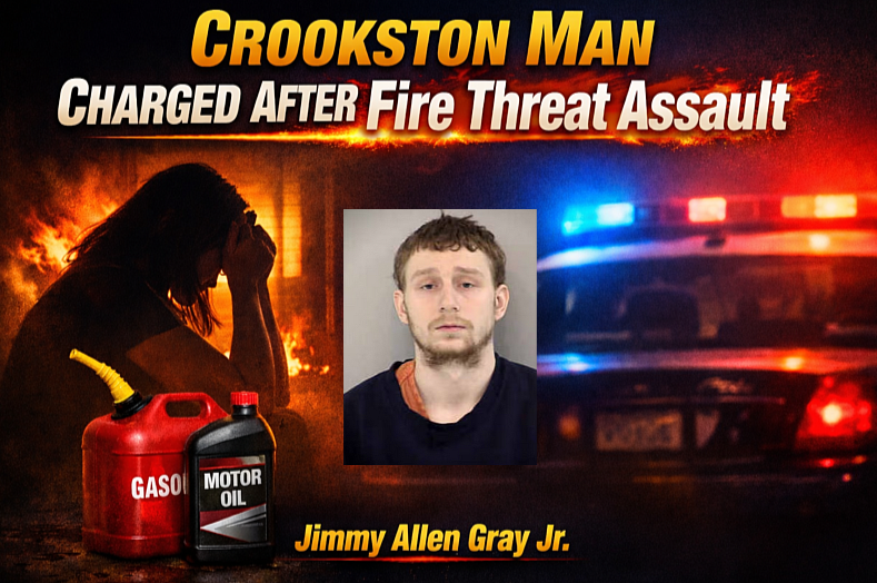 Crookston: Man Charged After Fire Threat Assault