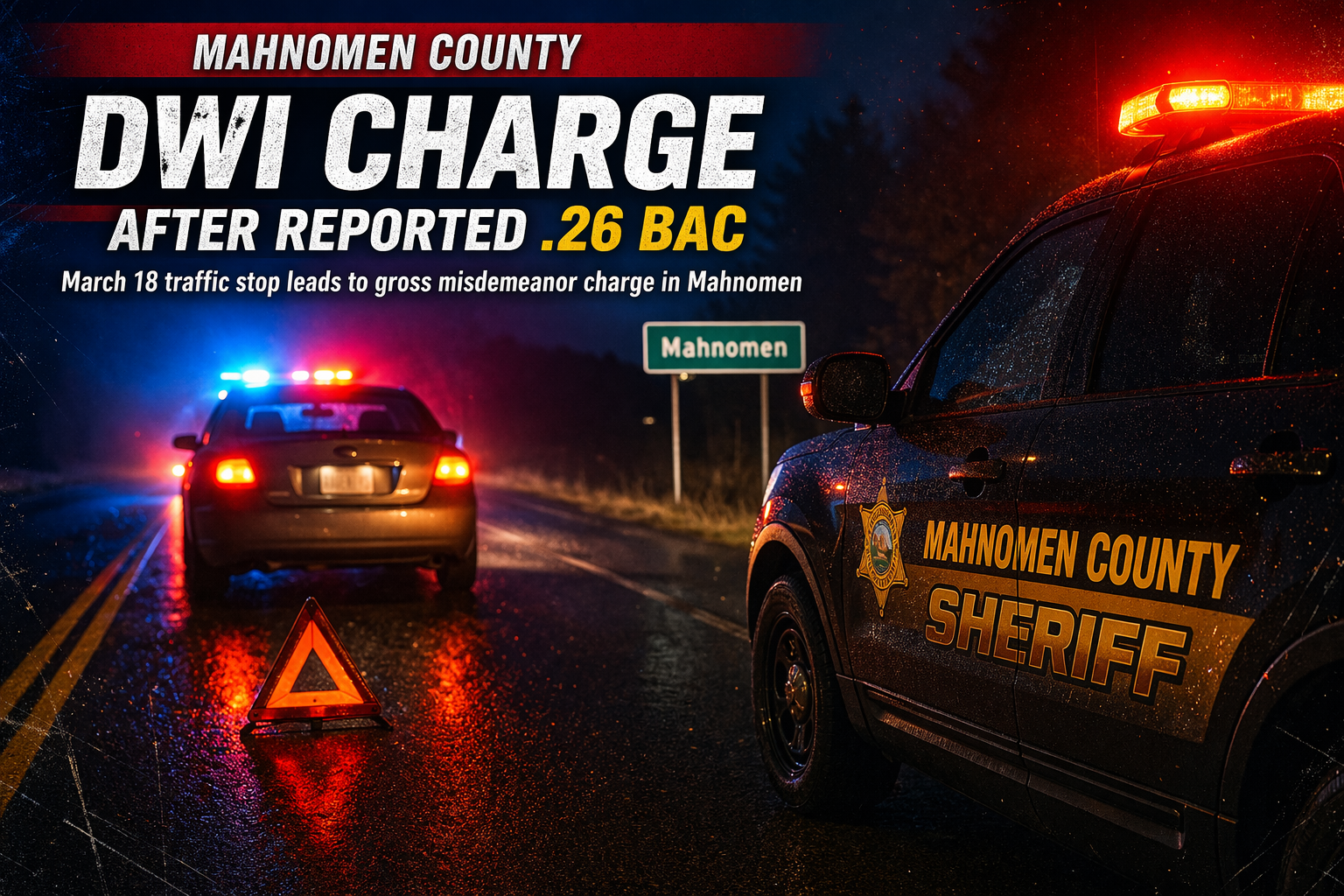 Mahnomen DWI Charge After Reported .26 BAC