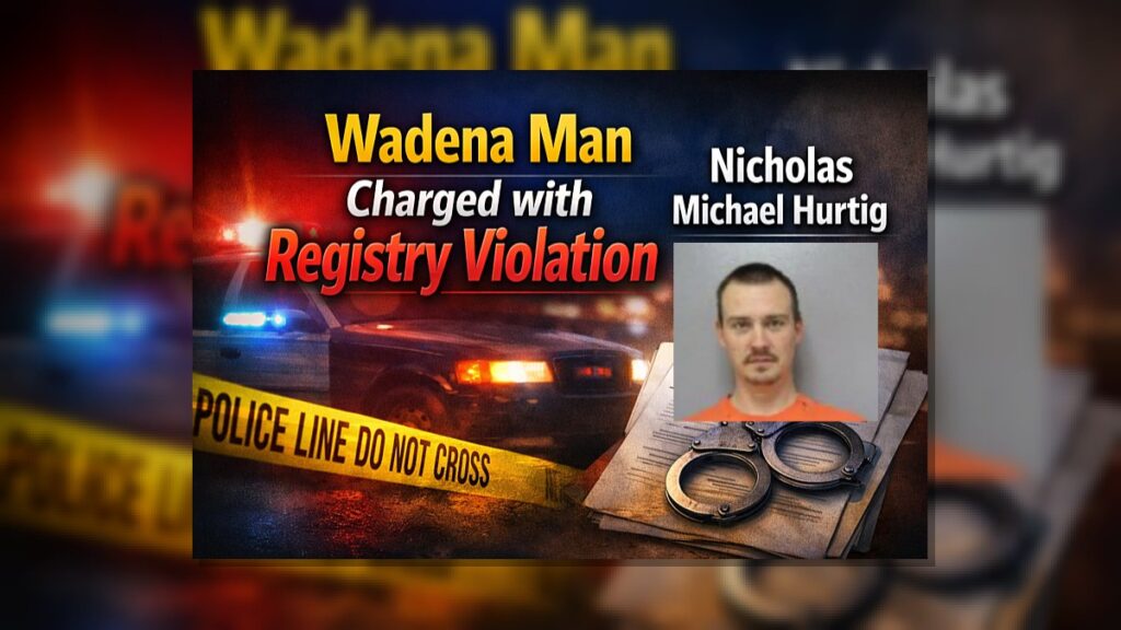 Wadena: Hurtig Charged in Registry Violation