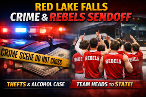 Red Lake Falls Crime Blotter and Rebels Sendoff