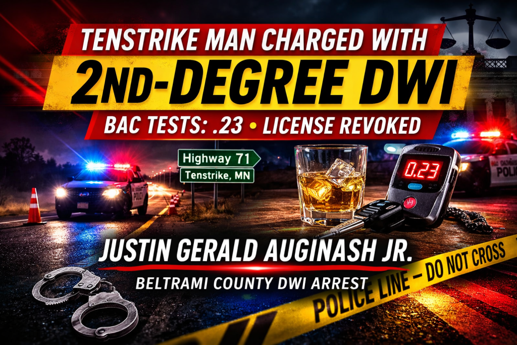 Tenstrike Man Charged With 2nd-Degree DWI