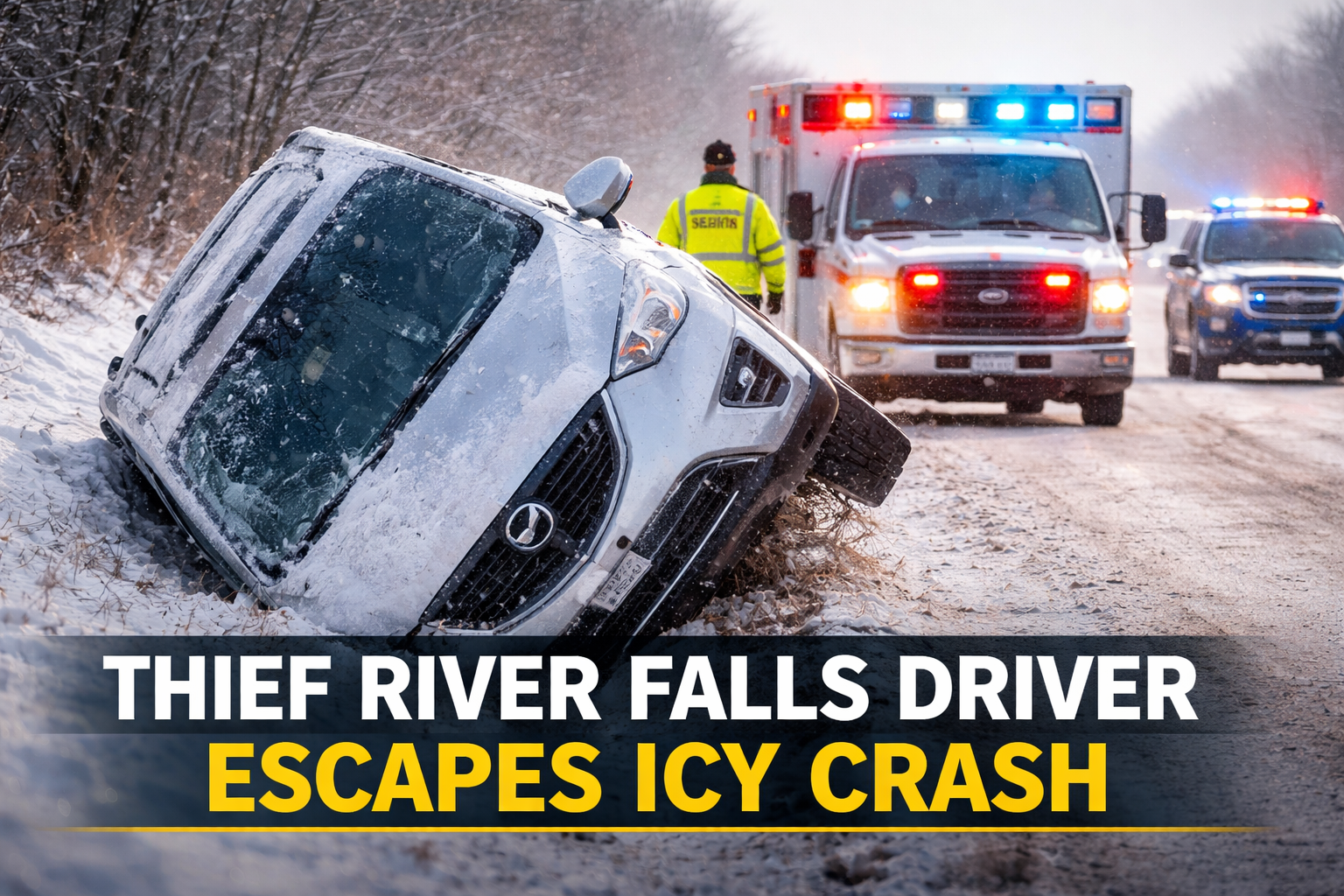 Thief River Falls Driver Escapes Icy Crash