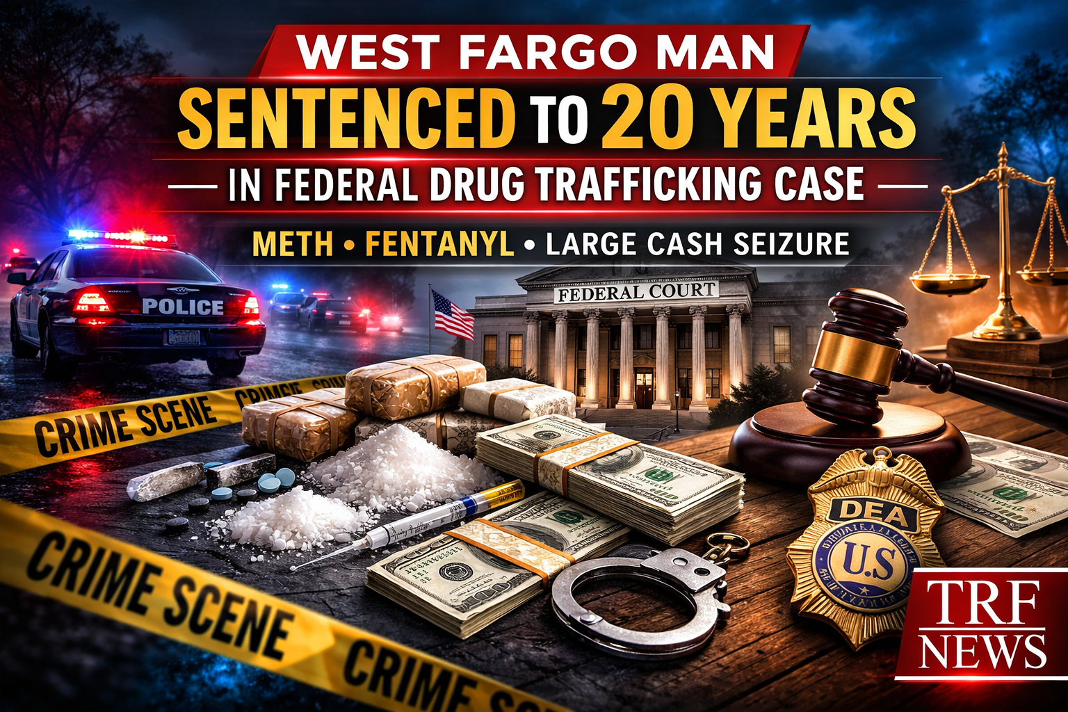 West Fargo Man Gets 20 Years in Drug Case