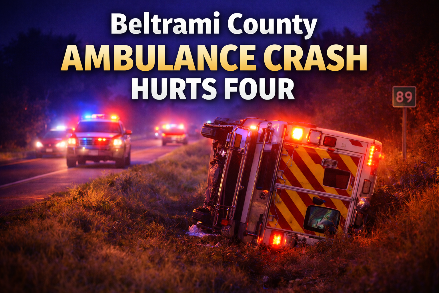 Ambulance Crash Hurts Four in Beltrami County