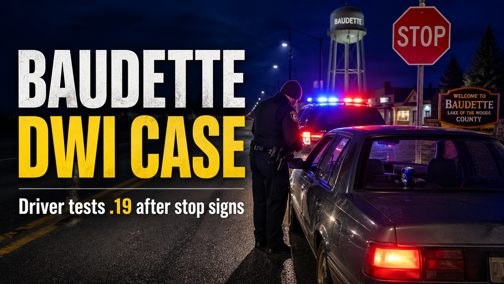 Baudette DWI Case: .19 Test After Stop Signs