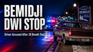 Bemidji DWI Charge After Truck Hits Curb