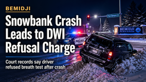 Bemidji DWI Refusal Charge After Snowbank Crash