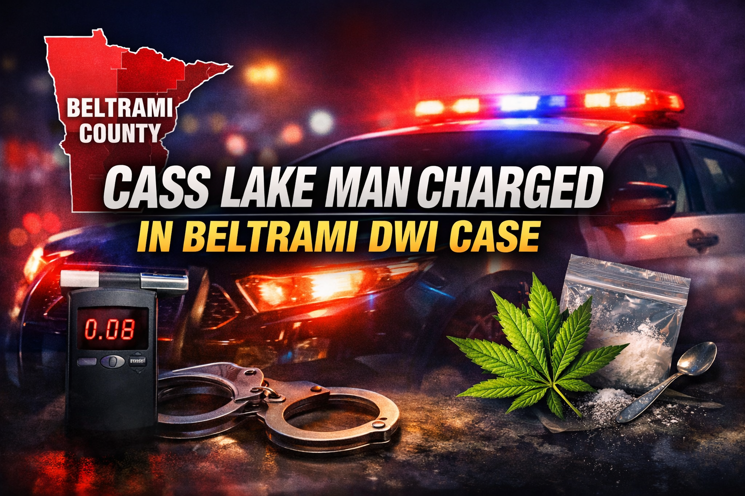 Cass Lake Man Charged in Beltrami DWI Case