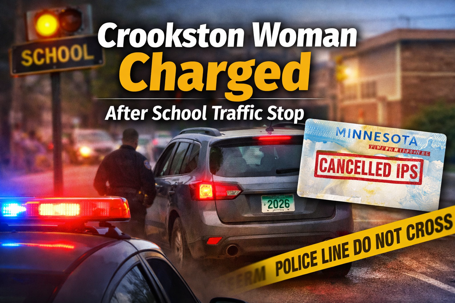 Crookston Woman Charged After School Traffic Stop