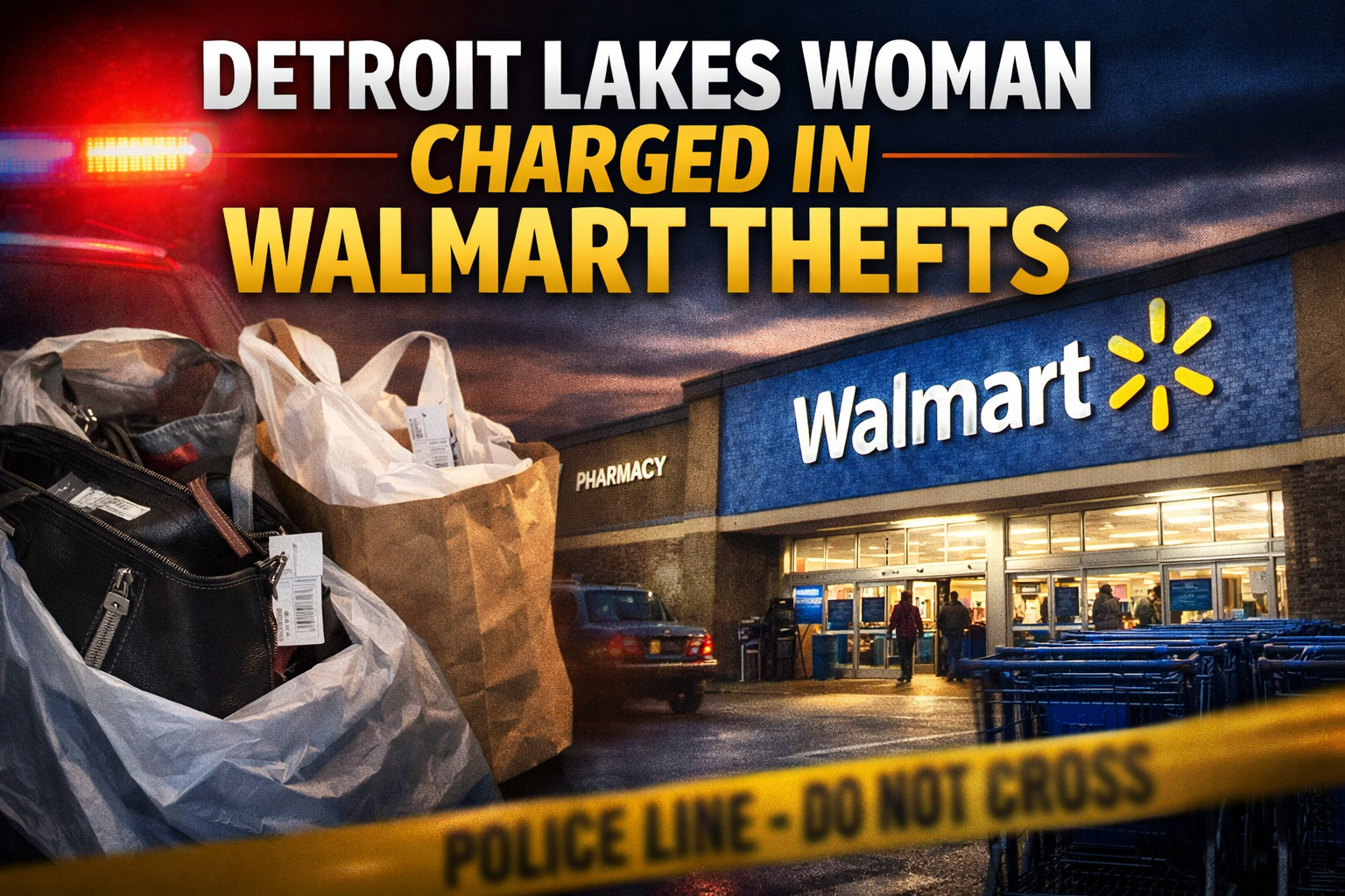 Detroit Lakes Woman Charged in Walmart Thefts