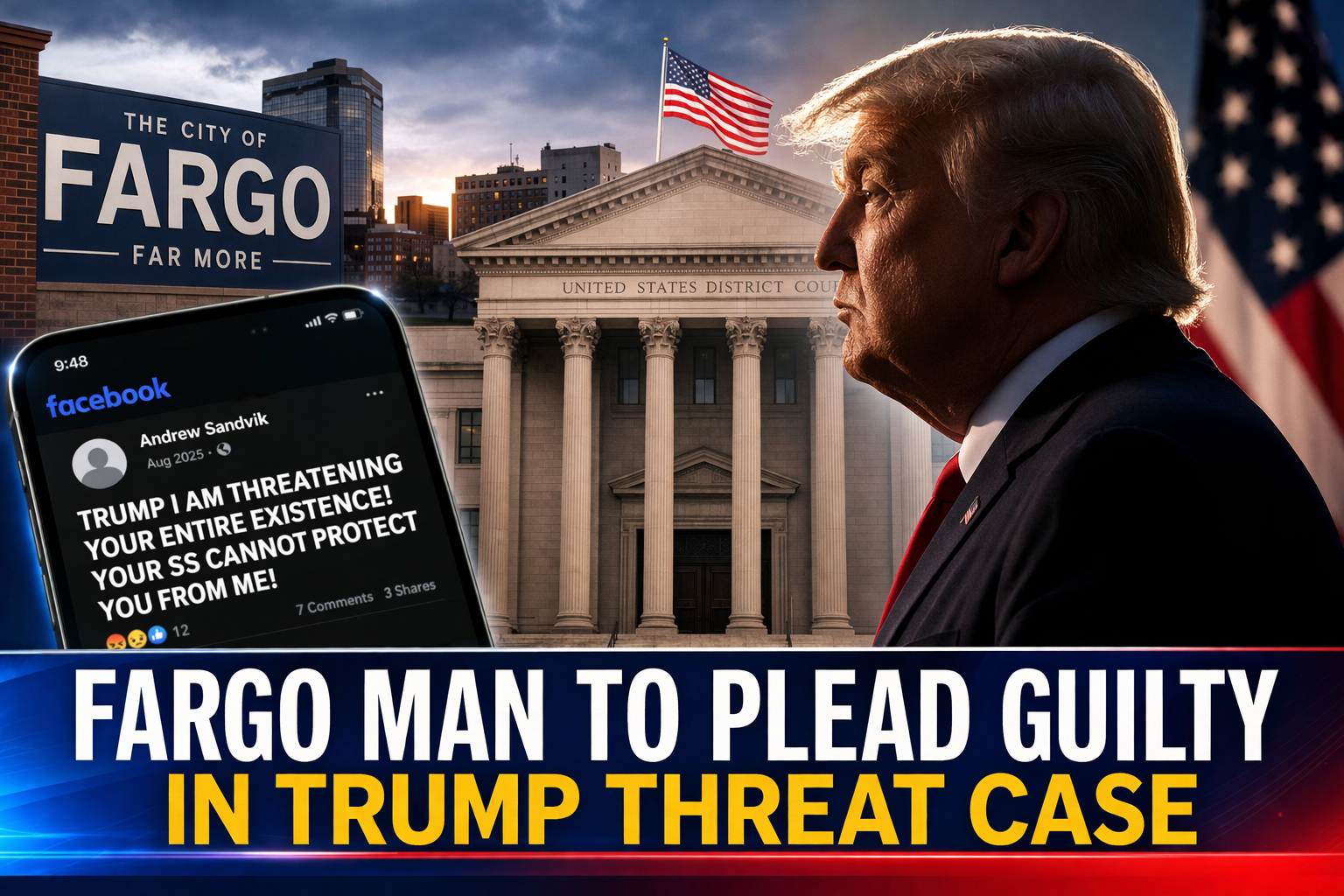 Fargo Man to Plead Guilty in Trump Threat Case