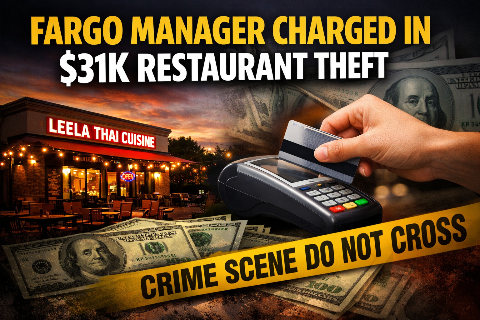 Fargo Manager Accused in $31K Restaurant Theft